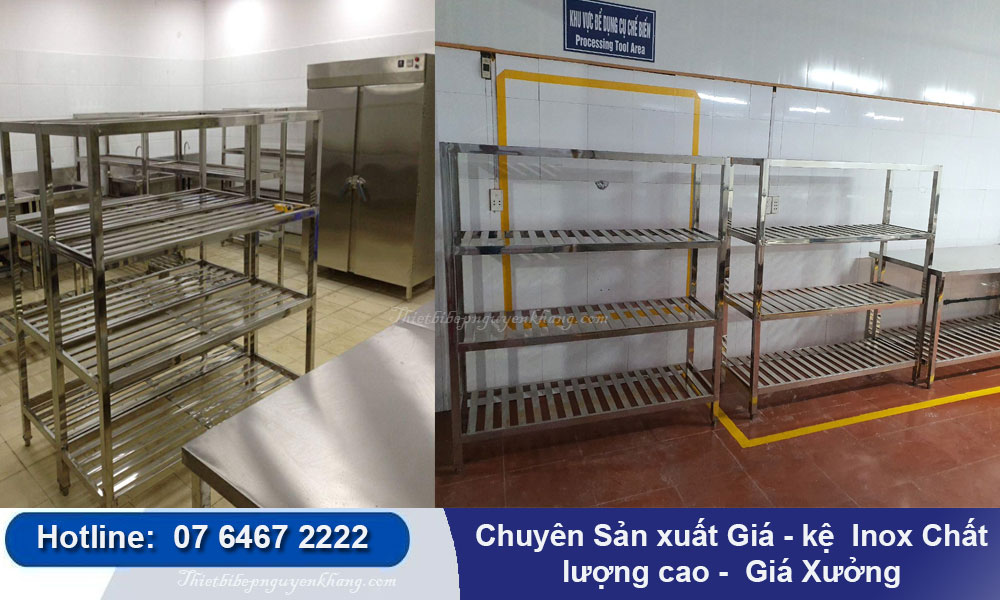 Gia ke inox gia xuong